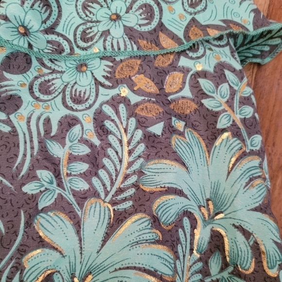 NWT $85 Boho Flowy Ruffle Babydoll Tank Top - Picture 5 of 14